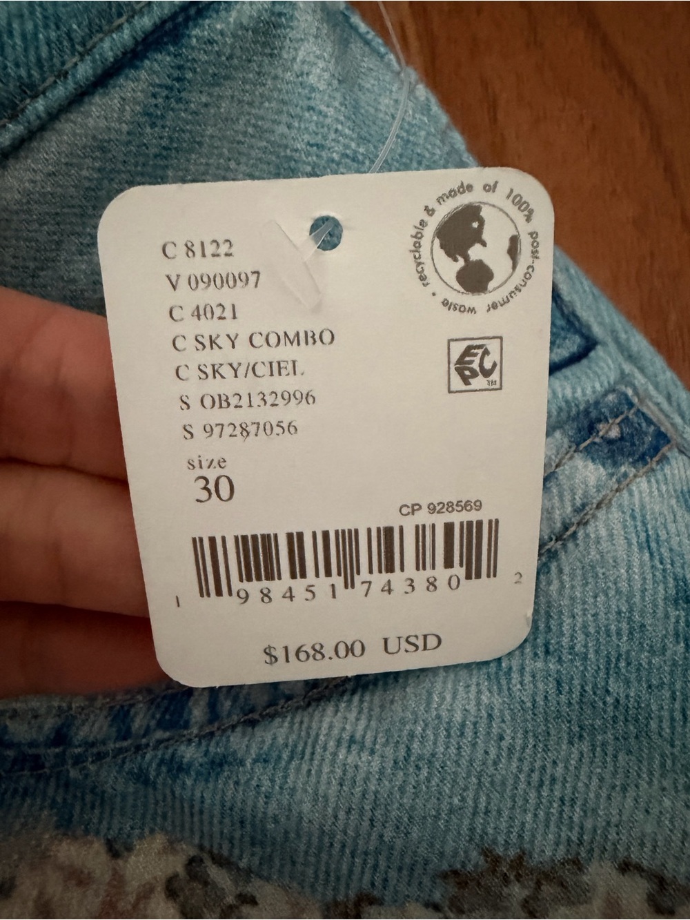 We The Free Patchwork Light Blue Wide-Leg Jeans - Picture 8 of 15